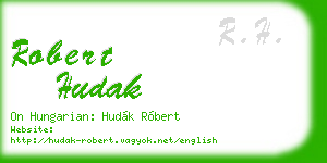 robert hudak business card